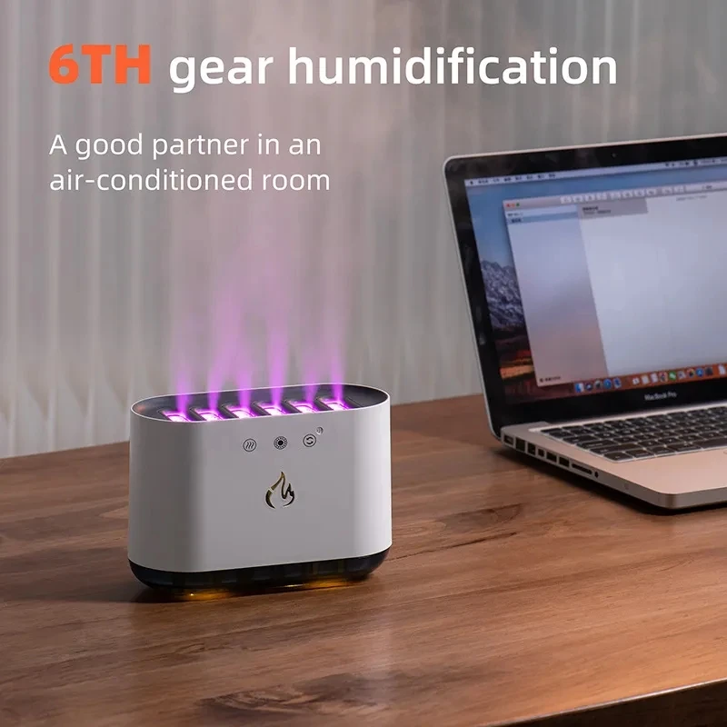 Creative Dynamic Light Ultrasonic Air Humidifier 900ml Romantic Light Cool Mist Air Humidifier with 6 Atomizing Nozzles