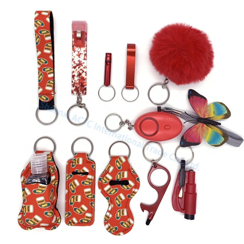 New Product Gift Self Defense Keychain Set Products Safety For Woman