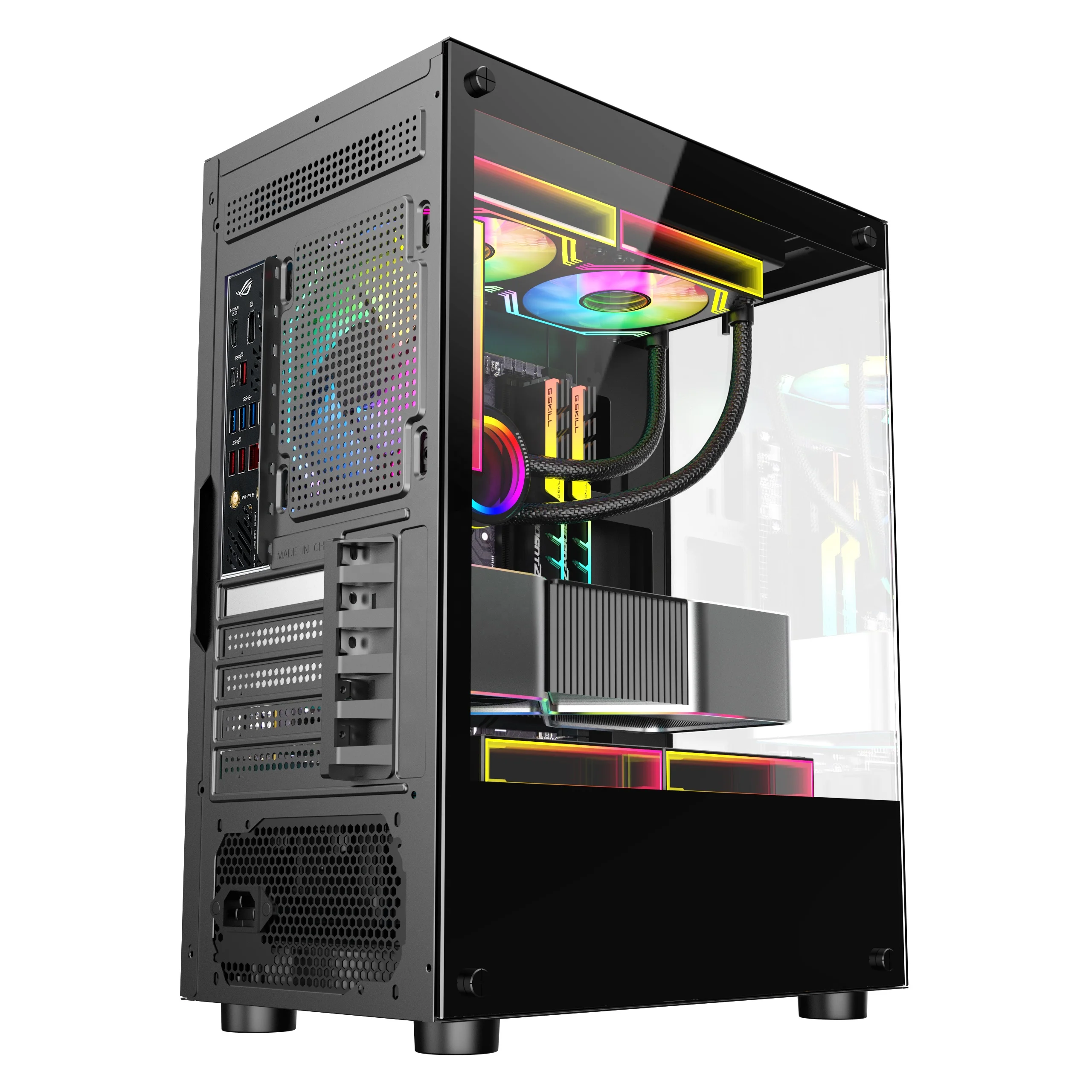 Factory OEM Casing for Pc Latest Design Model Micro ATX Gaming Computer Popular Computer Parts Desktop Gamer Pc