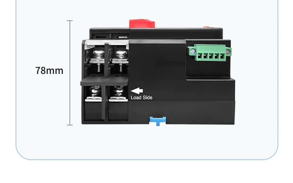 Comutator de transfer automat, monofazat, de putere dubla, pe sina