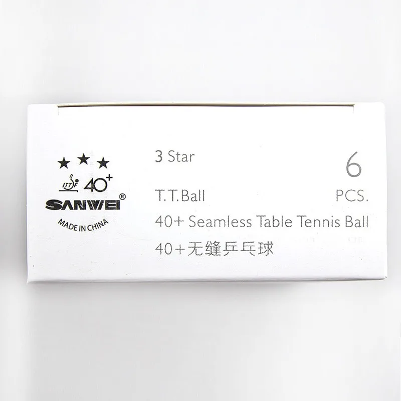 Горячая Распродажа мяч для настольного тенниса Sanwei ITTF D40 с 3 звездами + бесшовный