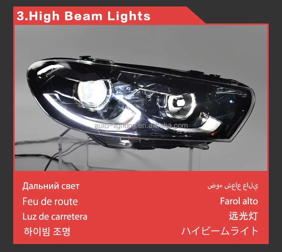 Car Lights For Scirocco R 20092017 Led Headlights Drl Fog Lamp Turn