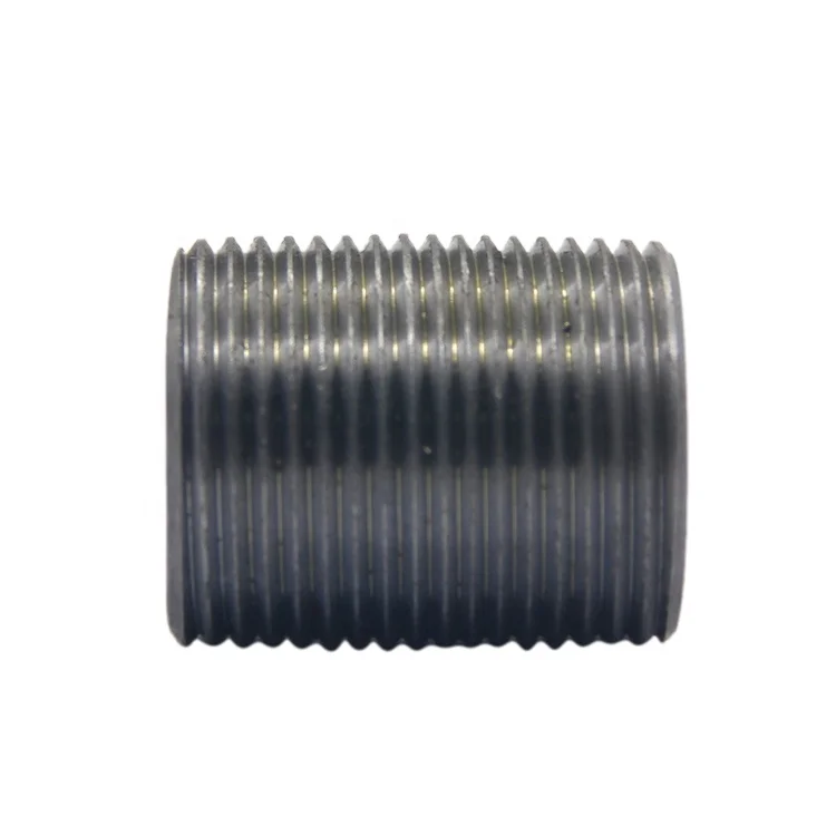 Custom 1/8 1/2 3/4 1 Inch Threaded Fitting IPS NPT Carbon Steel  Pipe Nipple