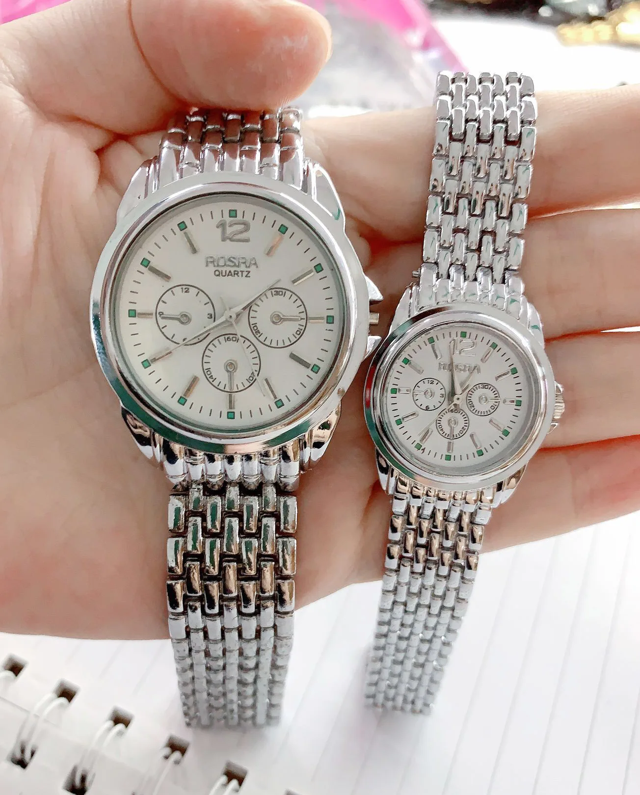 New couple lover wrist watch couple pair watches stainless steel band wristwatch wristwatched quartz couple watch jam tangan