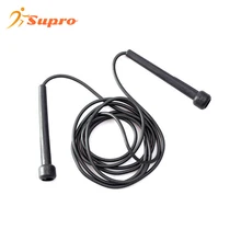 Supro Skipping Exercise Eco Friendly Black Workout Customized Heavy Weighted Wholesale Jump Rope