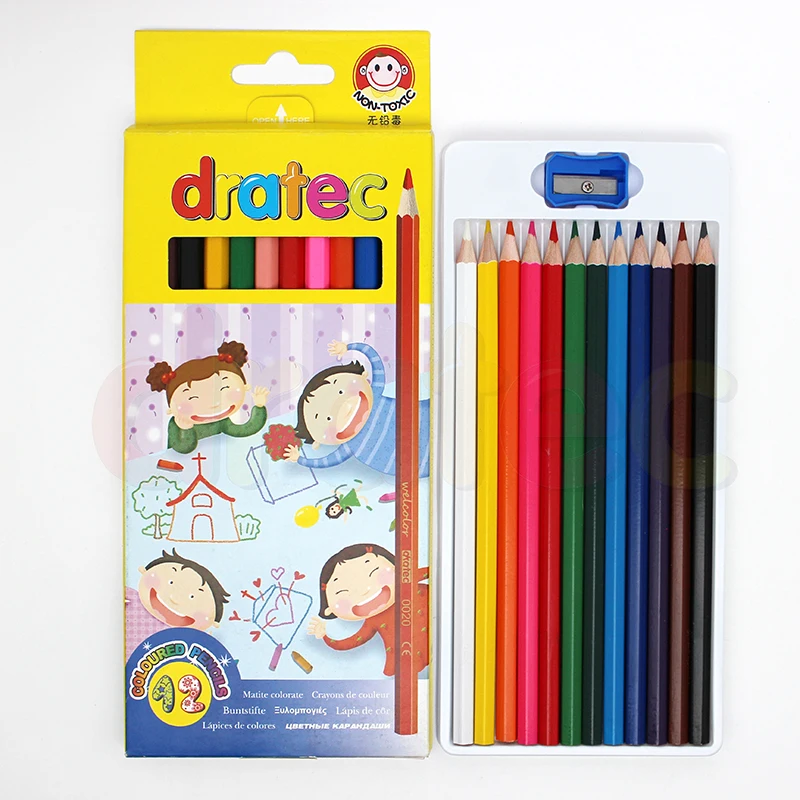 Низкий минимальный заказ высокое качество 6 12 18 24 шт. лаписы деревянные цветные карандаши набор стандартных цветных карандашей