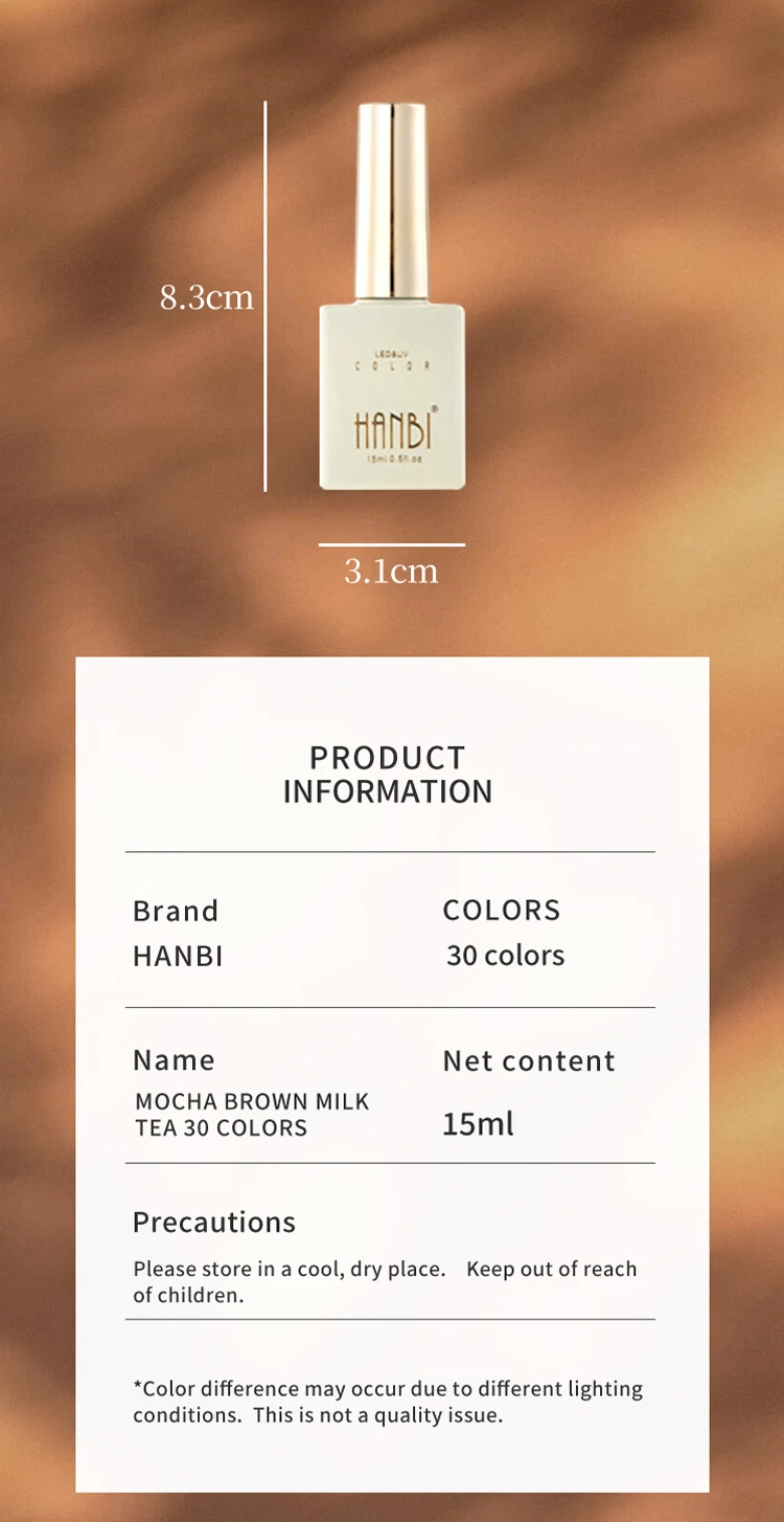 odm free custom brown gel nail polish set 30 colors gel nail polish kit-12