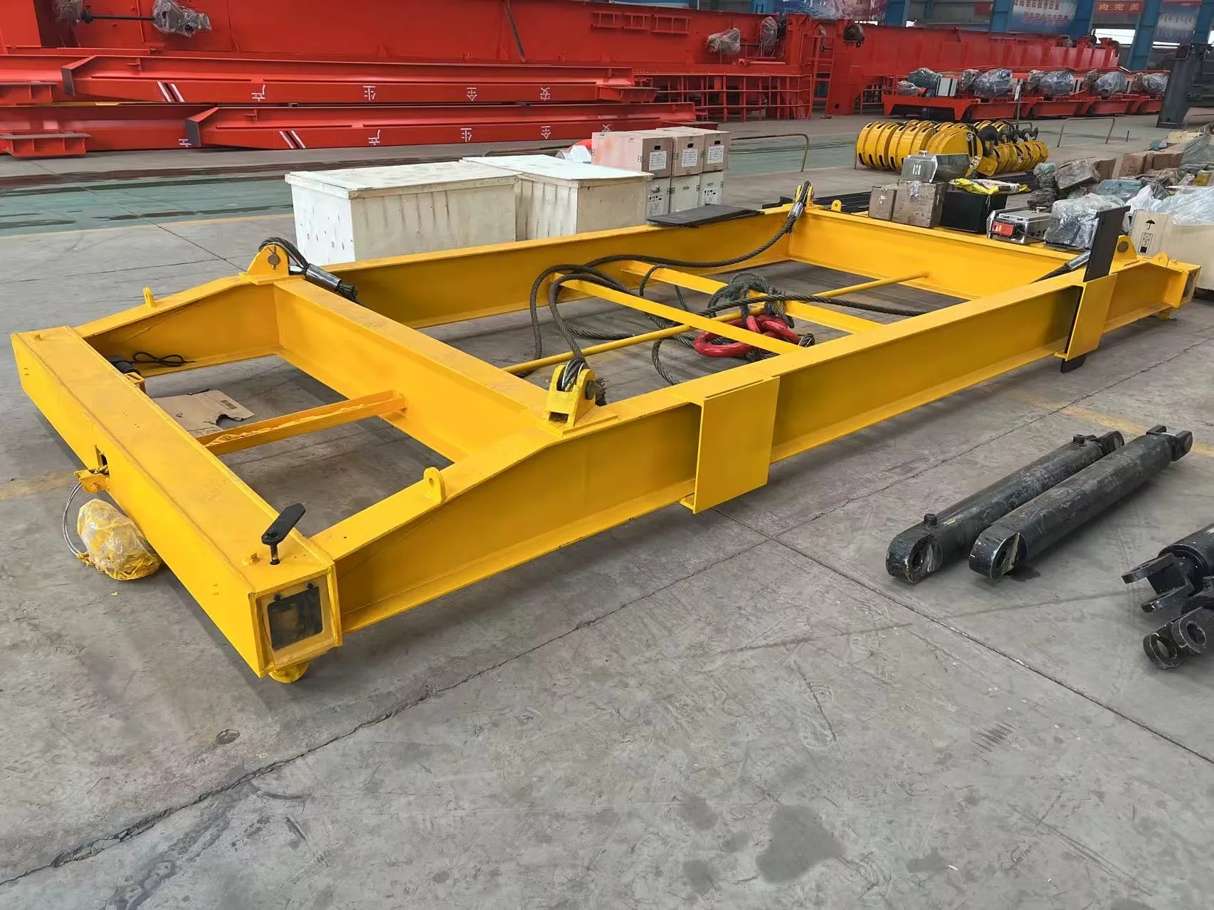 40ft Container Spreader Bar Lifter New Semi-Automatic Mechanical Design ...