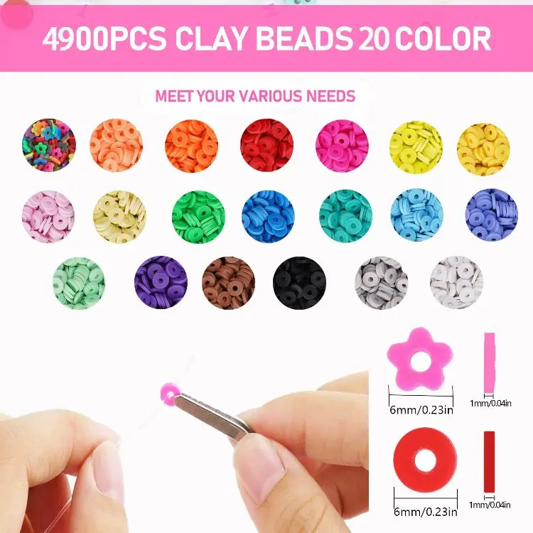 hot selling 5300pcs polymer clay beads