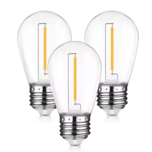 Vertak 3000K 4000K 6500K Filament Led Bulb 1W Led Lamp Bulb With S14 E27 Base Led Bulb