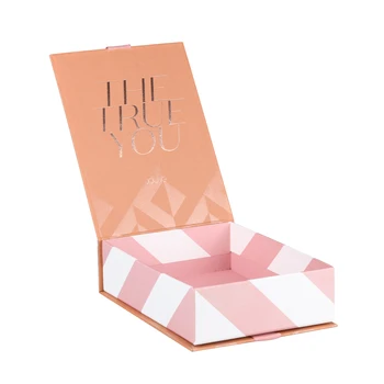 Custom Luxury Packaging Paper Box With Ribbon Close Fold Gift Box For Pearls And Jewels