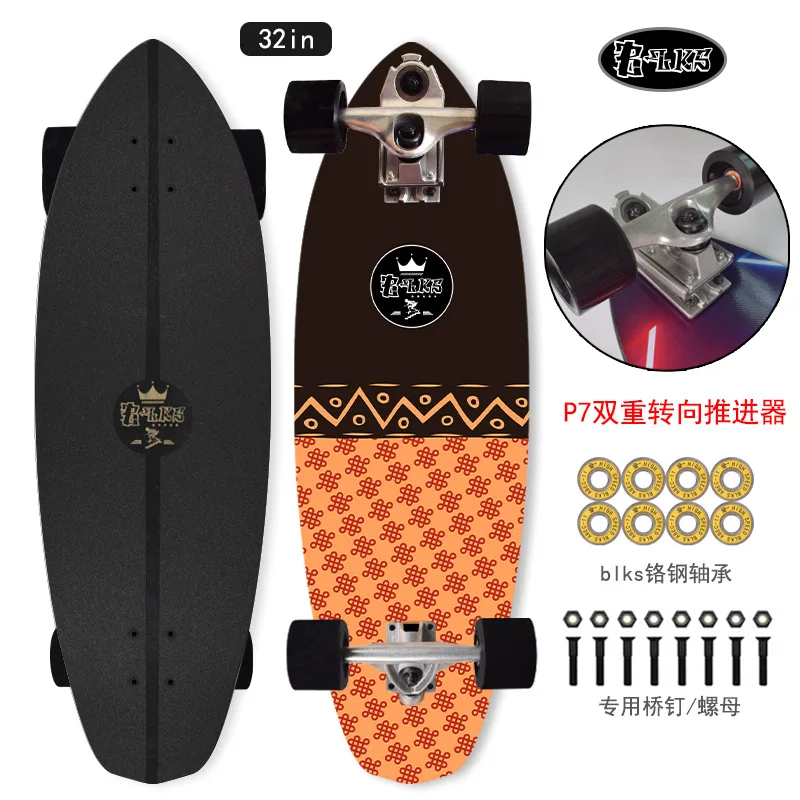 BLKS 32inch surf skate P7 Truck PU Wheels Carving Pumping Cruiser suftskate surf skateboard