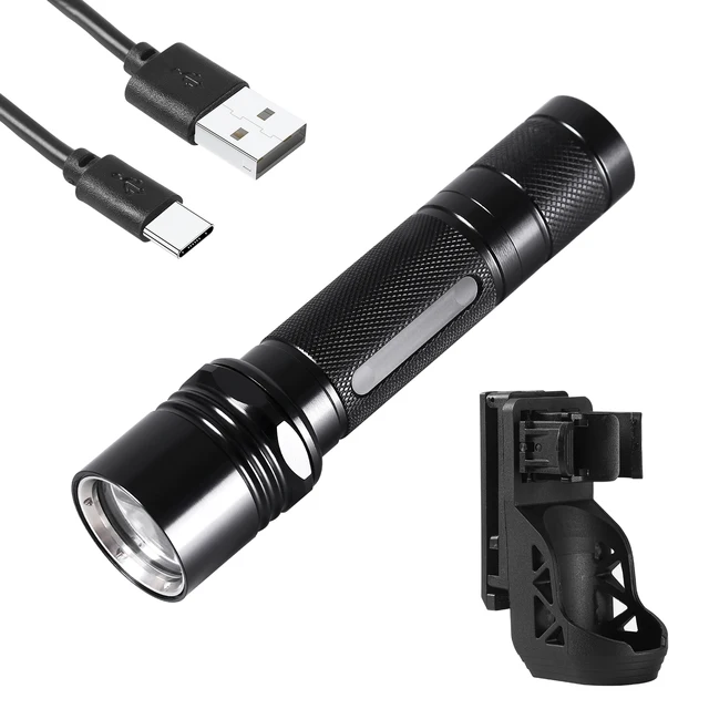 Tactical Flashlight High Lumens with Holster, 1200 Lumen Single Mode Law Enforcement LED Flashlights with Belt Holder
