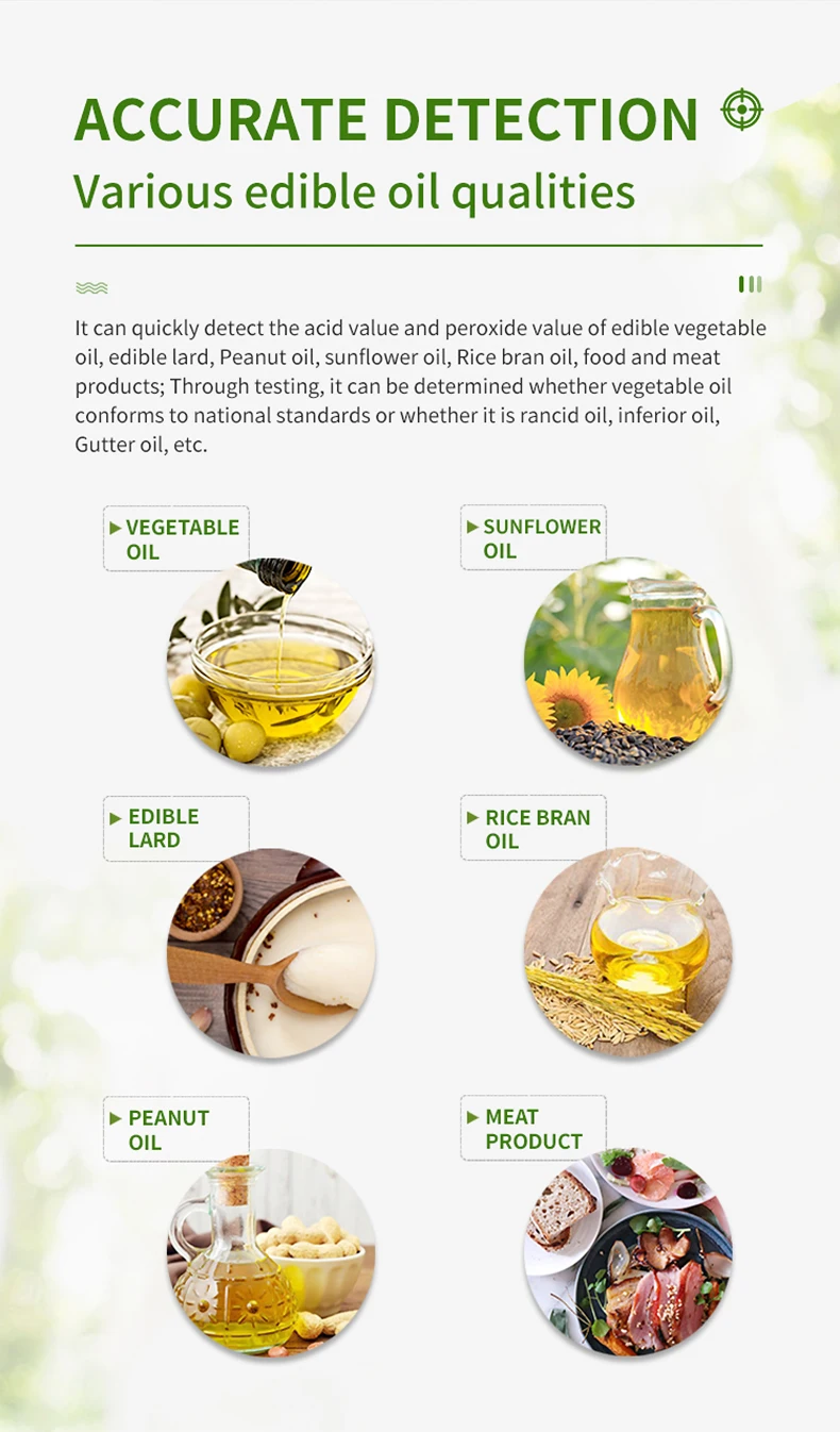 Edible Oil Quality Rapid Detector Acid Value Peroxide Value Detector