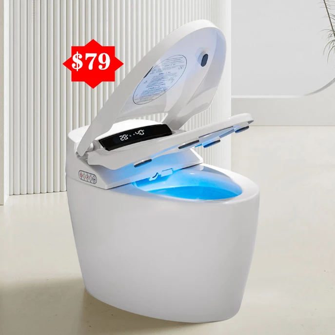 Hot Auto Sensor Flush Open Electric Intelligent Toilet Wc Electric Smart Seat Toilet With Bidet Function