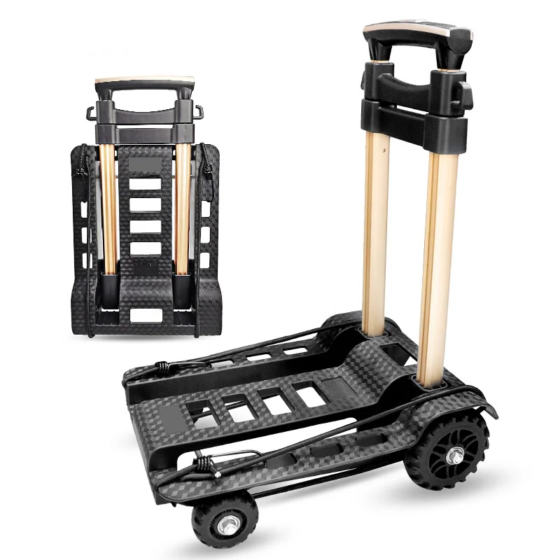 Foldable Luggage Trolley Cart Mini Wheels Folding Hand Truck Trolley  Platform Folding Trolley
