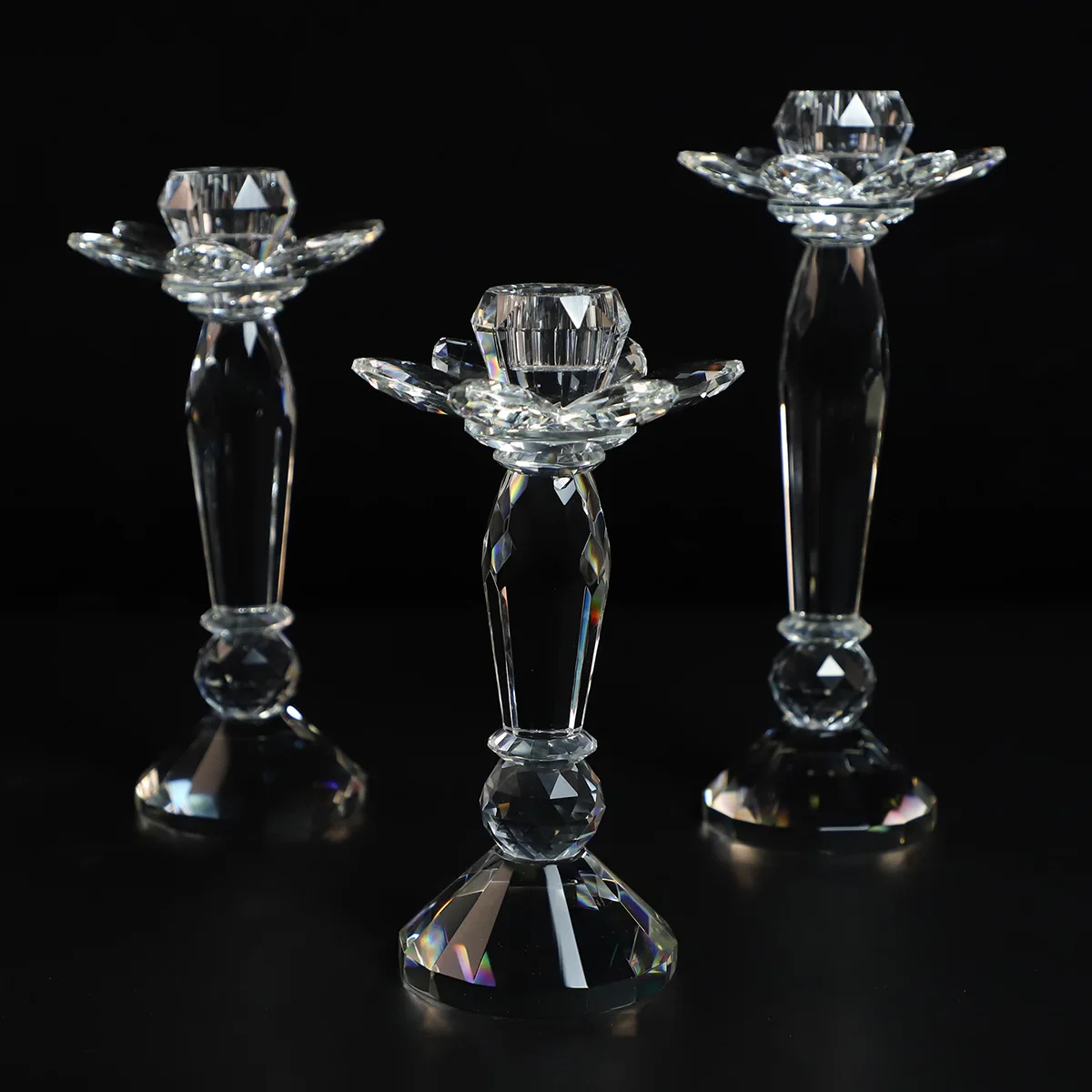 crystal lotus flower glass candle holder with deer glass candle holders cone shaped glass candle jar white