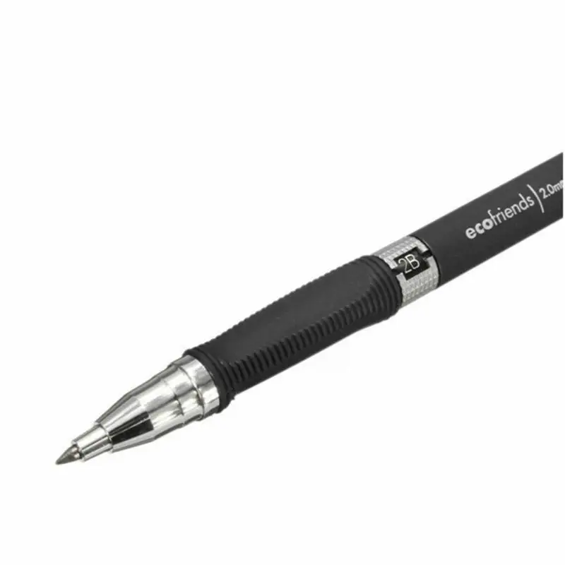 Mechanischer Bleistift 2,0 Mm – Mit Spitzer In Der Kappe, Schwarz, Für Zeichnen & Schreiben