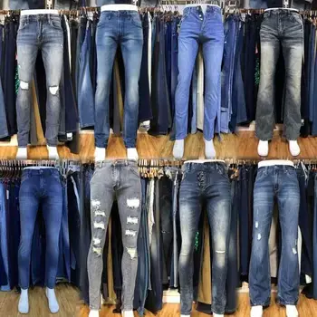 China factory direct sales Ladies slim stretch jeans pencil pants ripped destroyed women's jeans