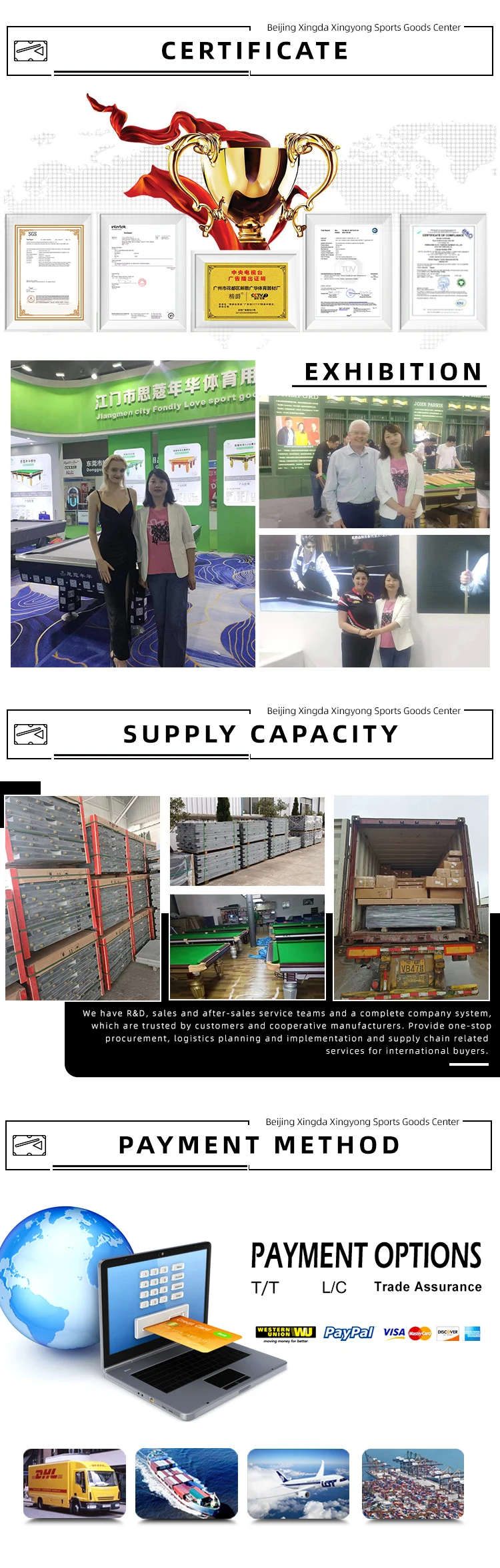 Стандартная мраморная столешница для бильярдного стола Коммерческий китайский черный бильярдный стол в восьмерком американском стиле