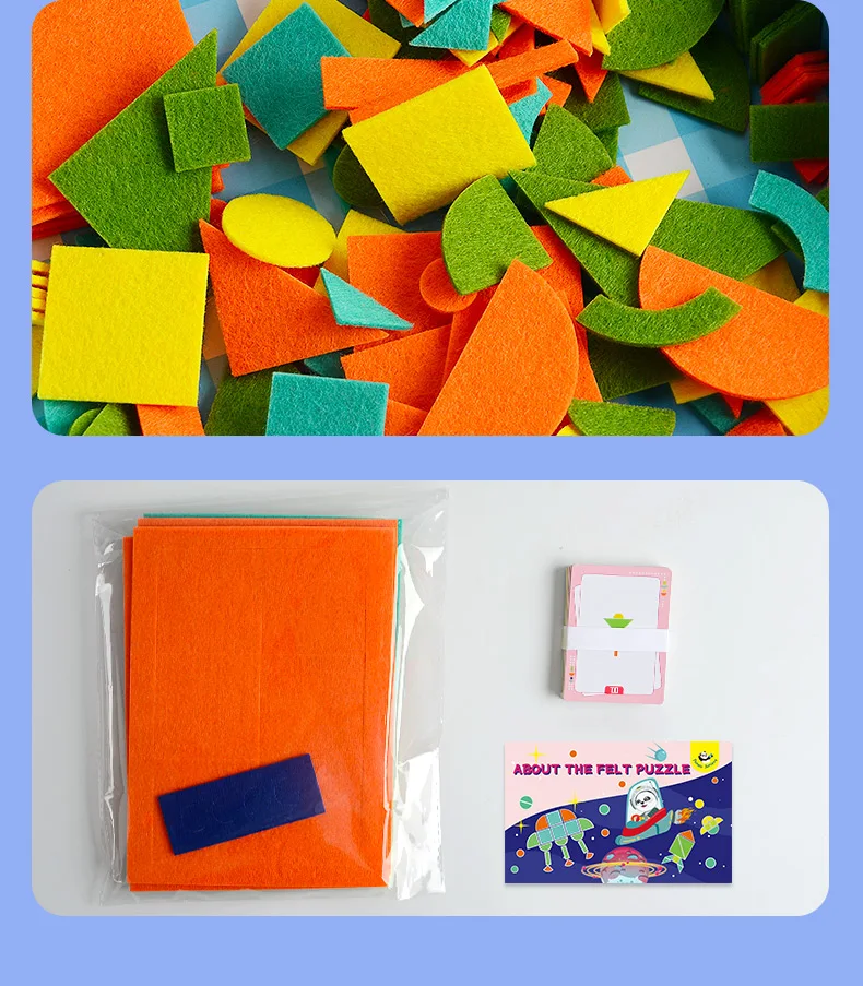Brain Training Puzzle Soft Felt Animal Stickers Children Jagsaw Educational Toys