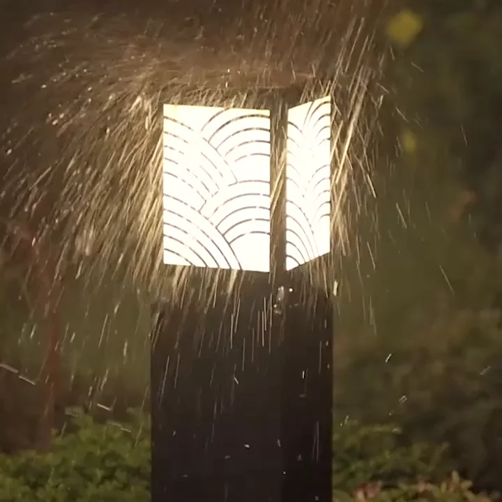 Modern Waterproof Bollard Decor Outdoor Solar Spot Lawn Light Zigbee