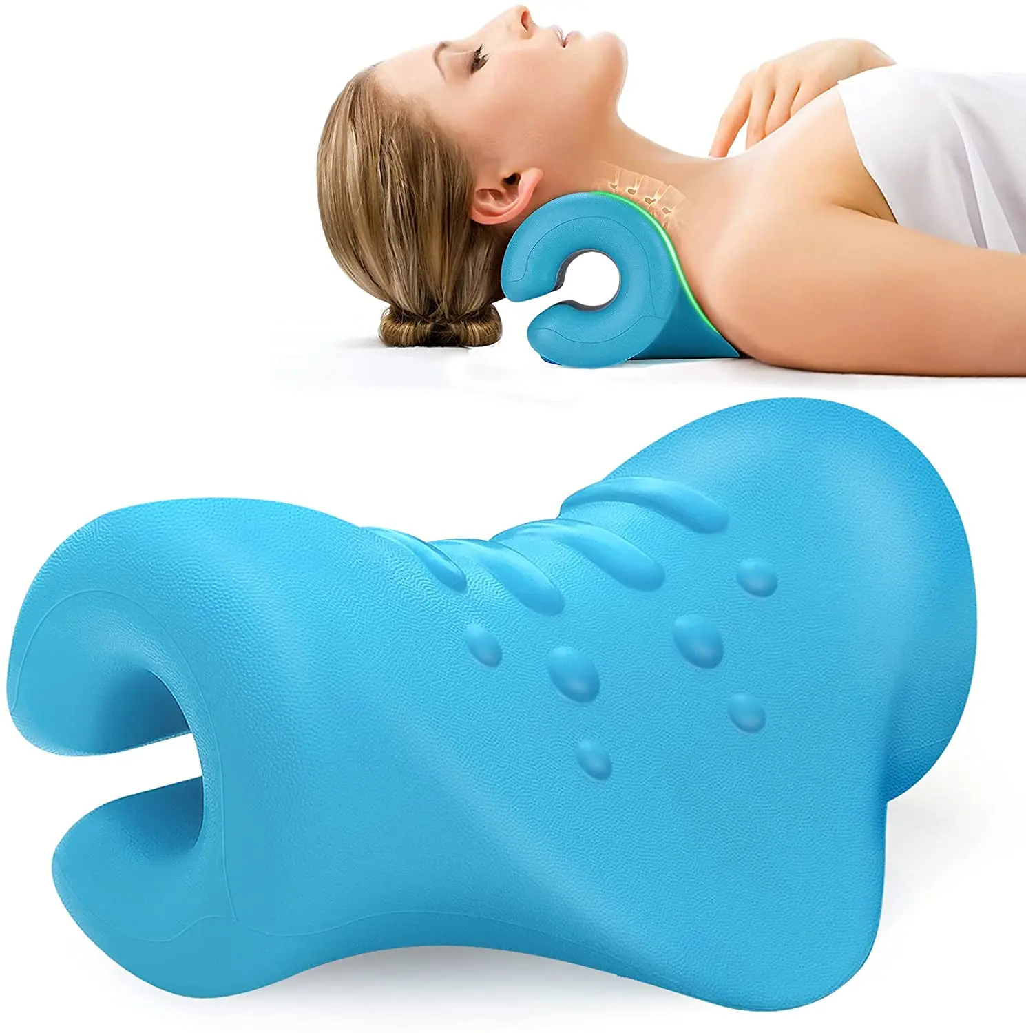 1pc Neck Pillow, Cervical Spine Alignment Chiropractic Pillow, Neck And  Shoulder