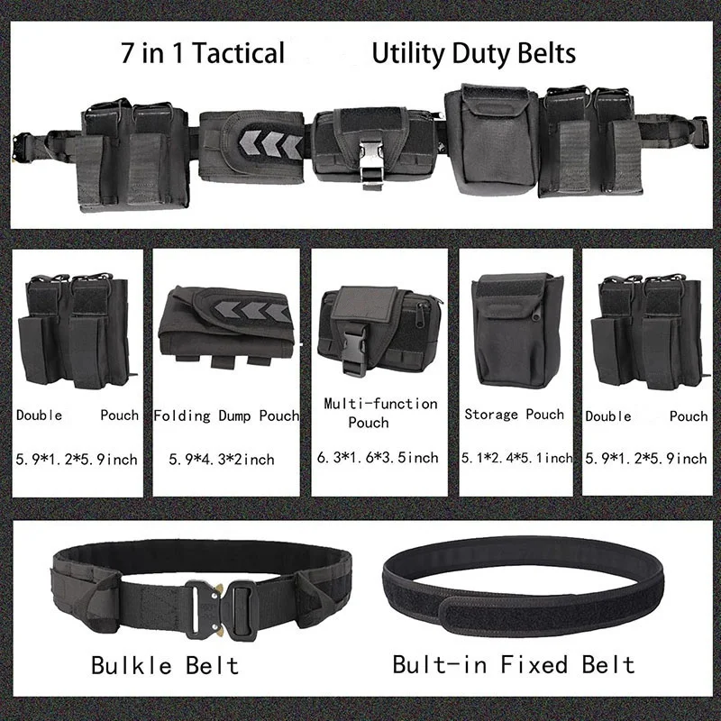 High Quality Premium Lightweight Tactic Waist Belt Duty Utility Waist Belt Duty Tactical Durable Multifunctional Waist Belts