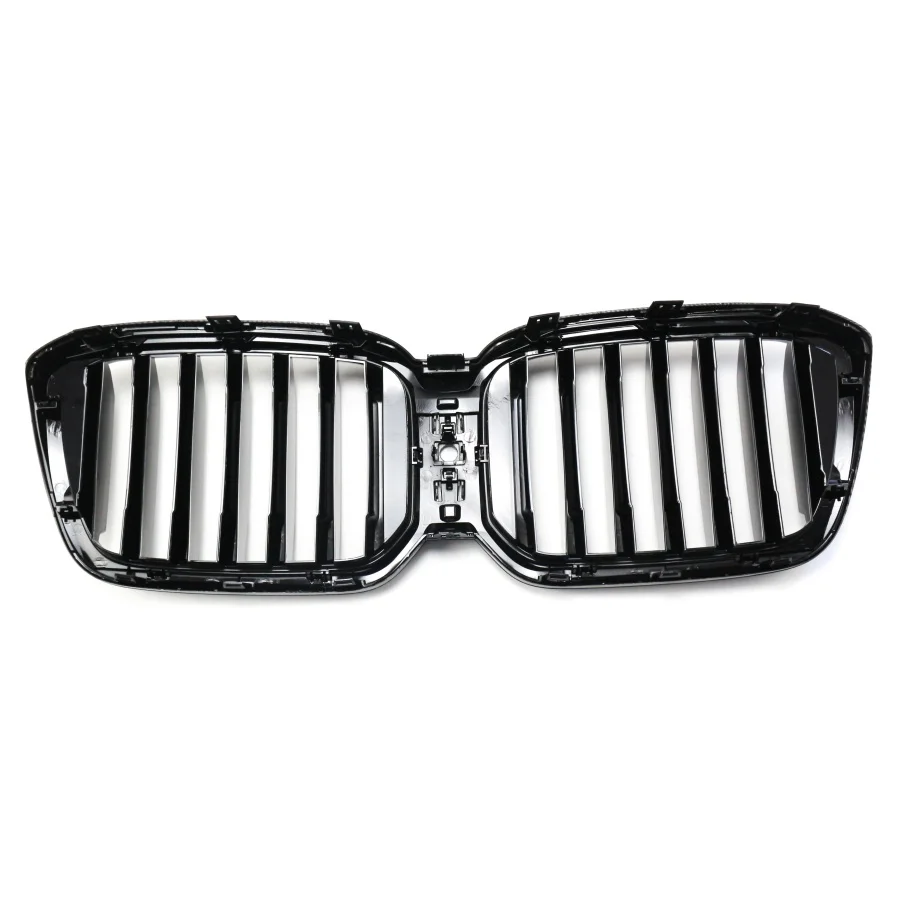 double banner carbon fiber gloss black front grille abs front bumper grille for bmw x3 g08 2021-12