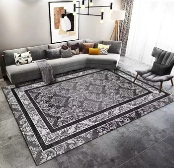 Retro Chinese Style Large Size 3D Living Room Carpets Anti Slip Wear-resistant Hali Machine Washable Mats Eco-friendly Area Rugs