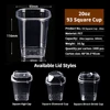 Bicchiere quadrato calibro 93mm - 20oz con coperchio (3 stili)