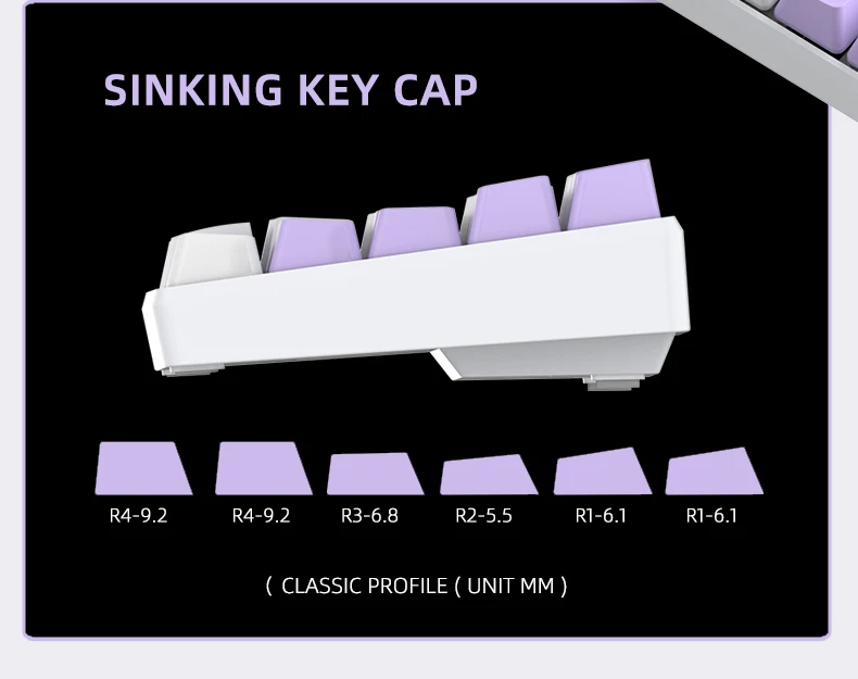 Keywin ZK68 65% Mini Mechanical RGB Gaming Keyboard