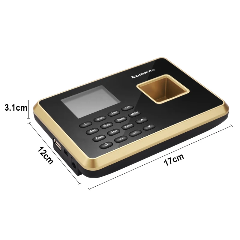 Biometric and Finger Print Employee Recognition Temperature Scanner and Time Electronic Attendance Machine for Comix