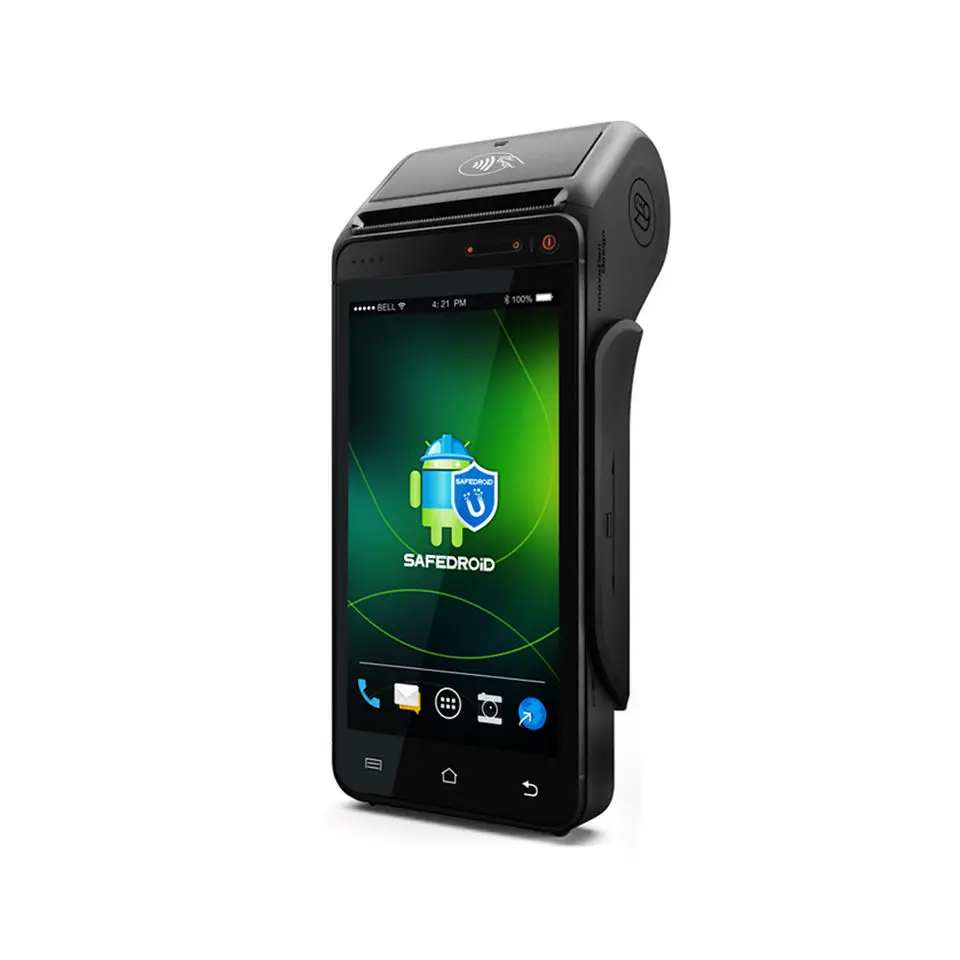 Портативный Мобильный pos-терминал Android pos сенсорный экран с GPRS WIFI сканер штрих-кода и QRcode принтер