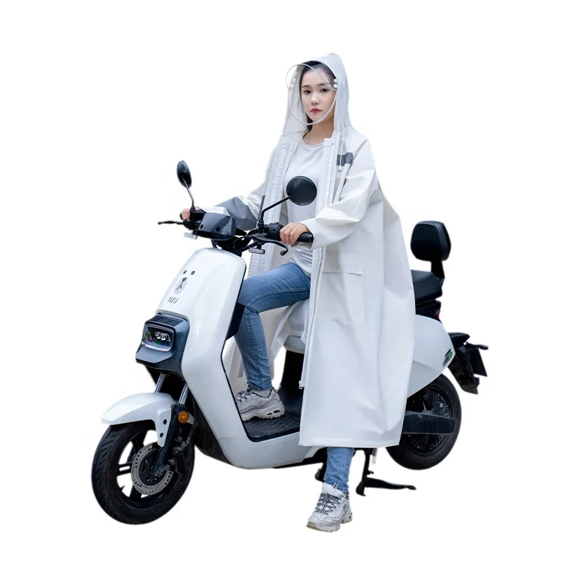 Raincoat long fashion thickened transparent riding special adult rain coat rainy days