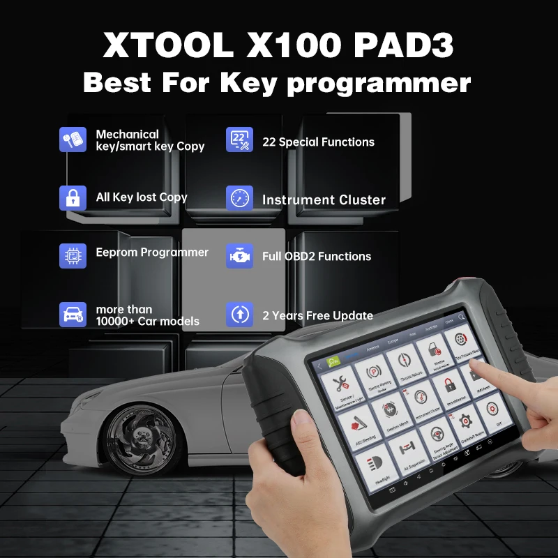 Programmeur de clé universel pour toutes les voitures, X100PAD