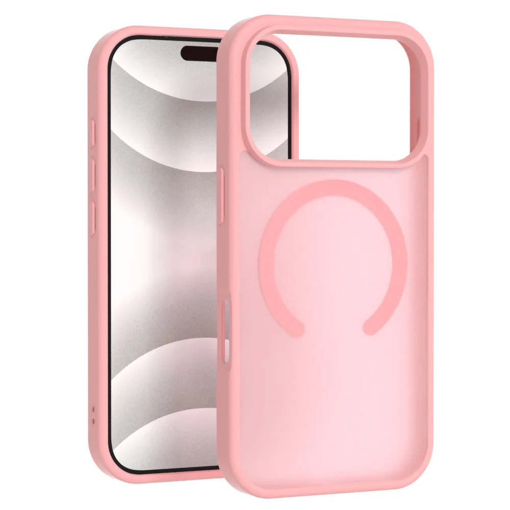product laudtec frosted clear mobile phone cases magnetic charging shockproof skin friendly cover for iphone 17 air 16 pro max sjk1063-7