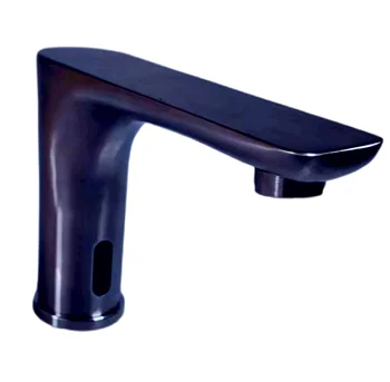 Hot selling 304 stainless steel commercial washbasin non-contact black sensing faucet