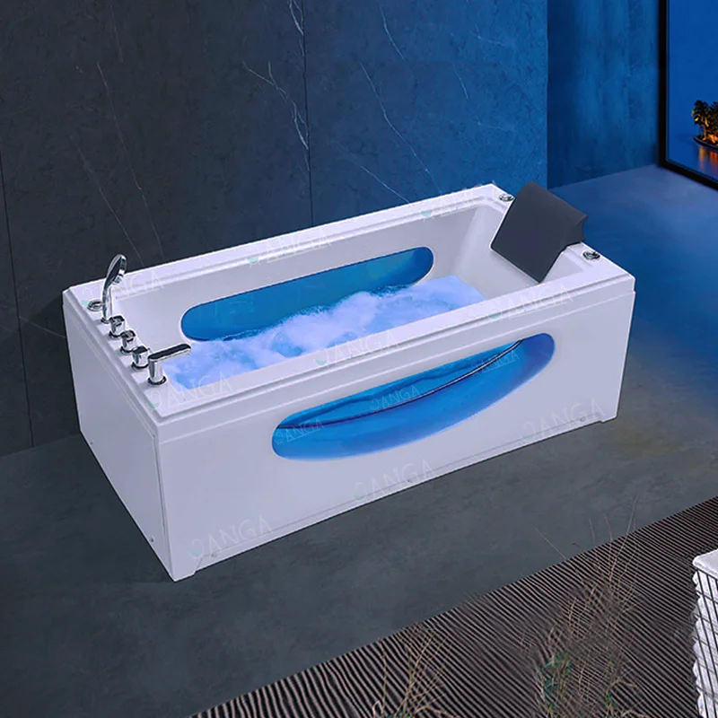 Jacuzzier with Small Waterfall for 1 Person Portable Bathtub for Adult Massage Tub with Jaguzzy for Indoor Tubs