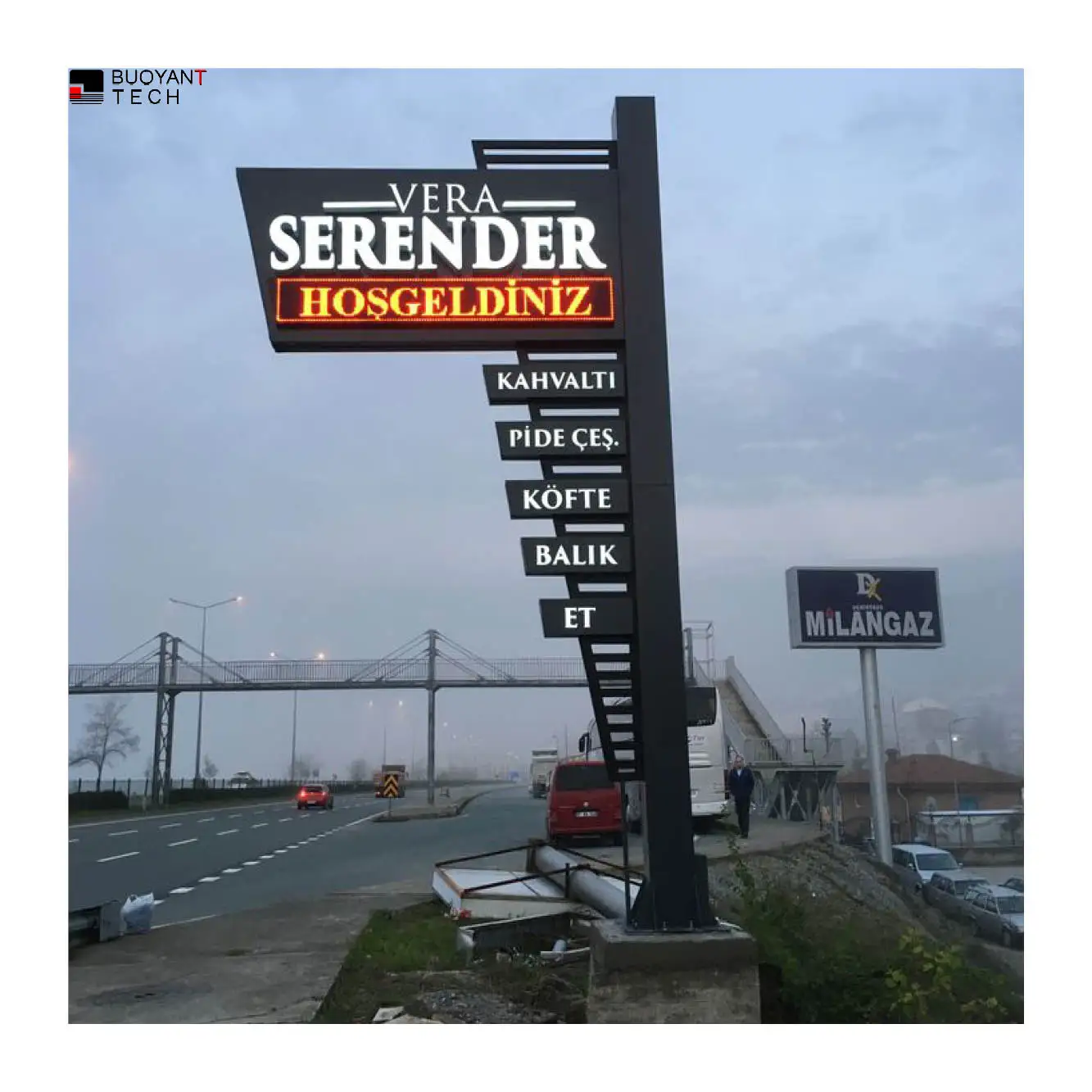 Customizable Indoor/Outdoor LED Directional Message Pylon Signboard Steel Car Totem Campus Hospital Advertising Light Boxes