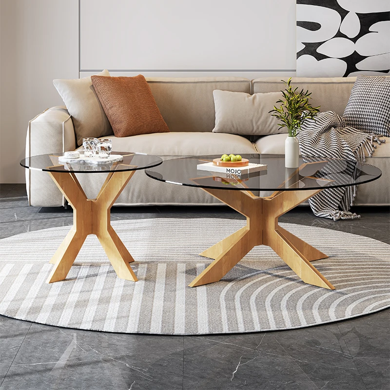 Cheap Tea Coffee Table New Design Luxury Modern Small Glass Tea Side Table Wooden Coffee Tables for Living Room