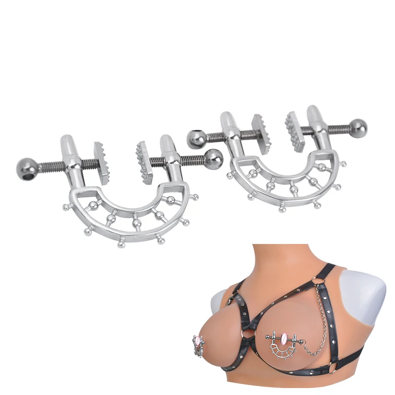 Metal Pricks Nipple Clamps Woman Breast Stimulator Steel Nipple Breast Clamps Slave Game Bondage Flirting Sex Toys for Female Metal Pricks Nipple Clamps Woman Breast Stimulator Steel Nipple Breast Clamps Slave Game Bondage Flirting Sex Toys for Female