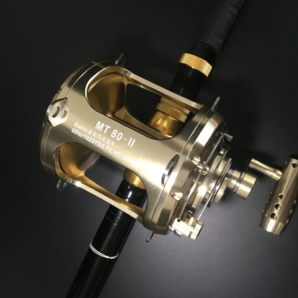 限定お買い得商品 80WボートアルミニウムCNC機械加工2スピードフィッシングリール リール