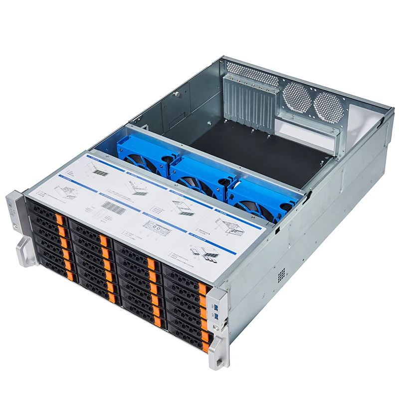 4u 24-bay High Performance Rack Server Chassis Server Case - Buy 24 Bay ...