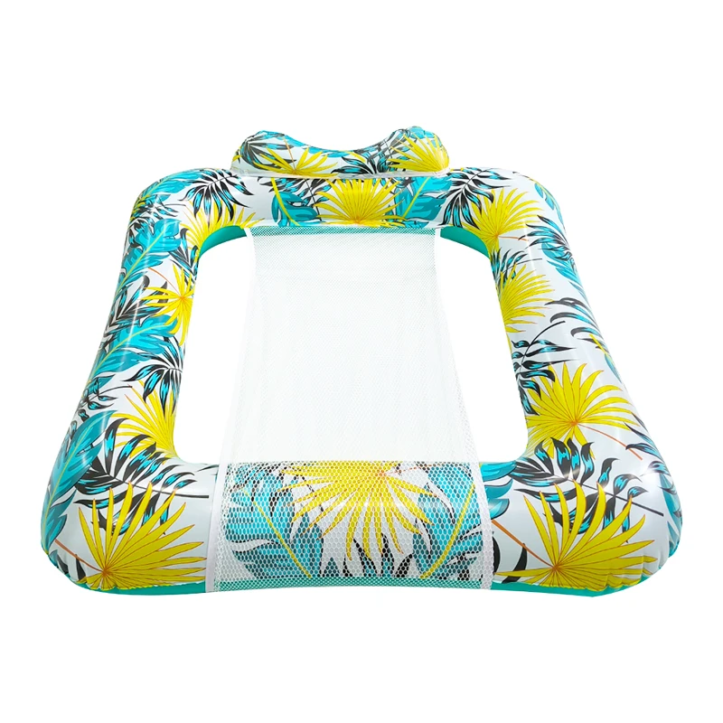 Wholesale Custom square Inflatable Pool Float Chair Lounge Water Float Bed Large Pool Floats Hammock for Adults