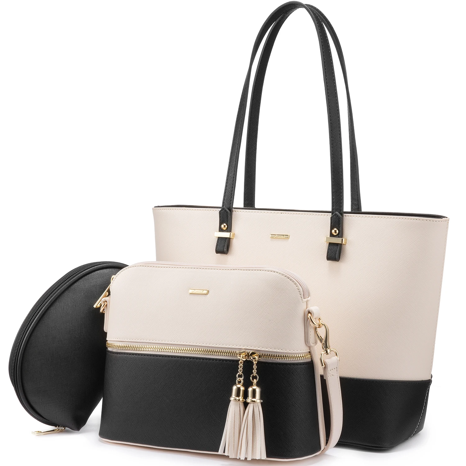 Shoulder Bag for Women 3 Pcs, High Quality, Designer Bag | LOVEVOOK Bronze Gold