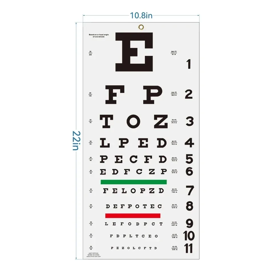 Eye Charts 20 Feet Low Vision Eye Test Charts for Eye Exams