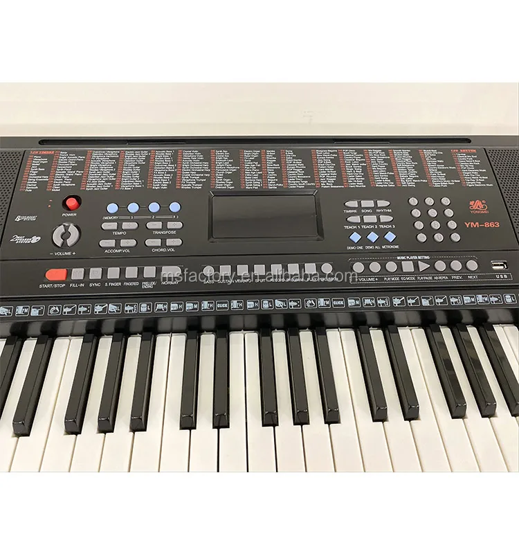 Y.M.O YONGMEI YM-863 61-Key Electronic Keyboard Organ - Ideal for Music