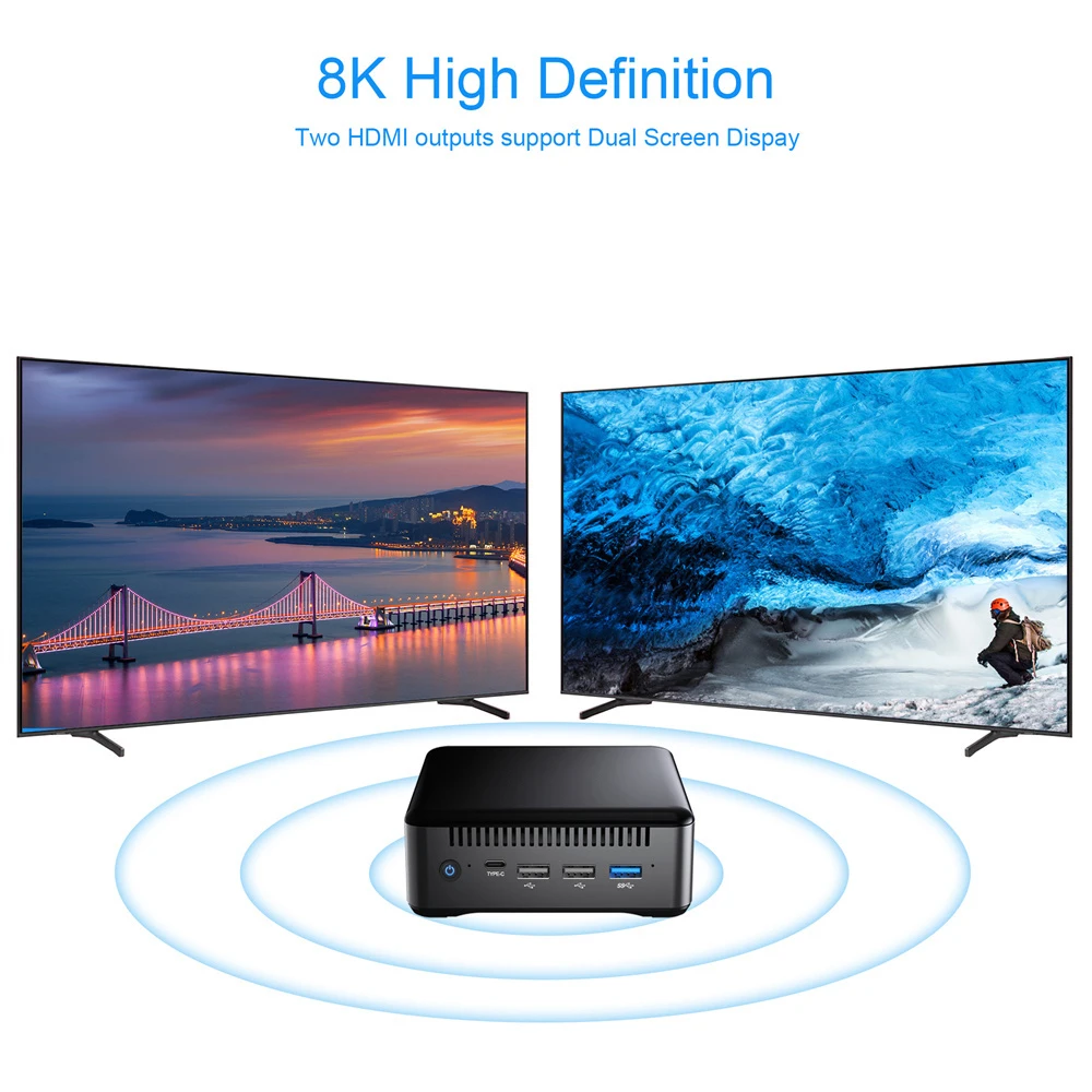 Android 12 TV Box Rockchip RK3588 Octa Core HD Input Dual Displays 8GB RAM DDR4 64GB ROM True 8K Android Mini PC