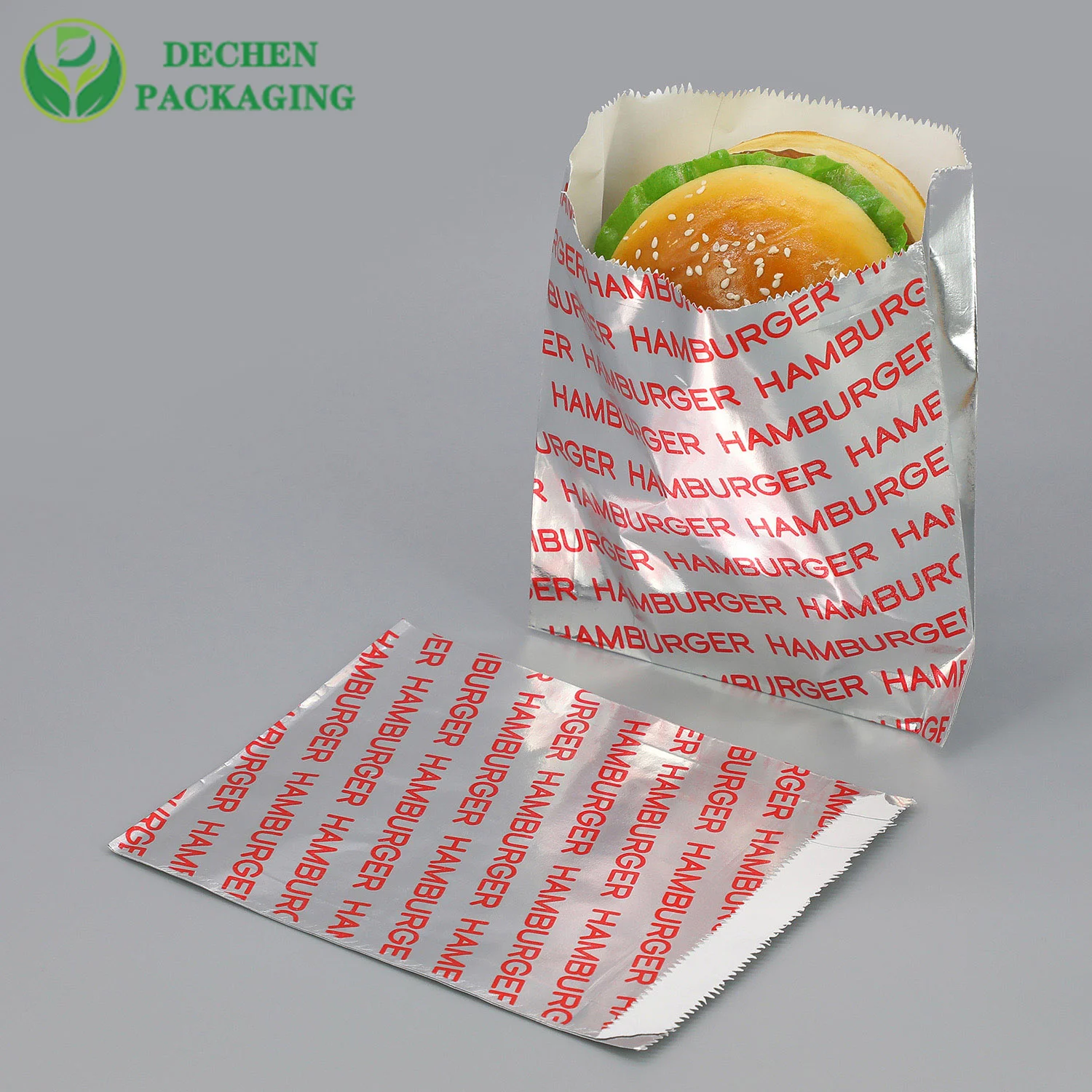 Sac de pommes de terre de sacs en papier plats doublés d'aluminium blanc de baguette Kebab pour garder au chaud